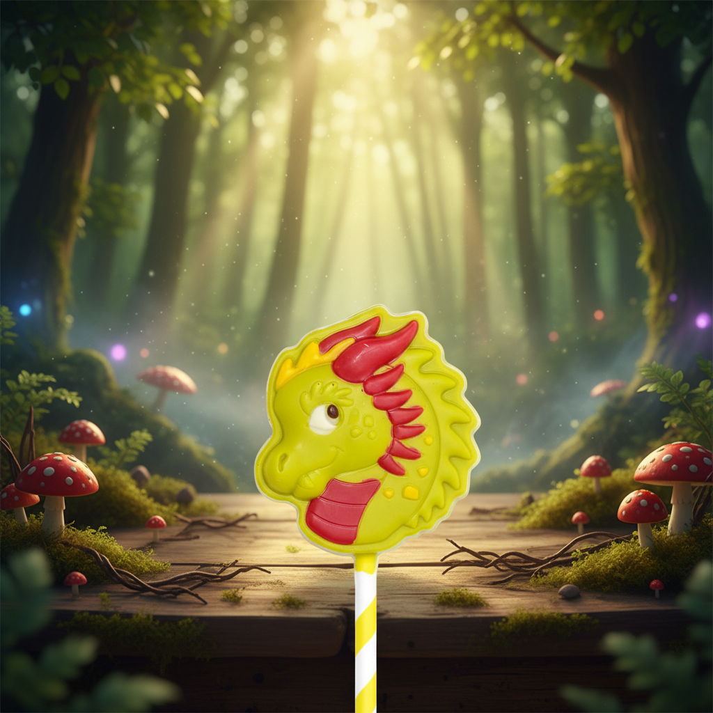 Witte chocolade draak lolly 20g