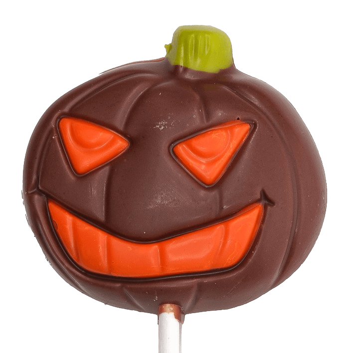 Melkchocolade pompoen lolly