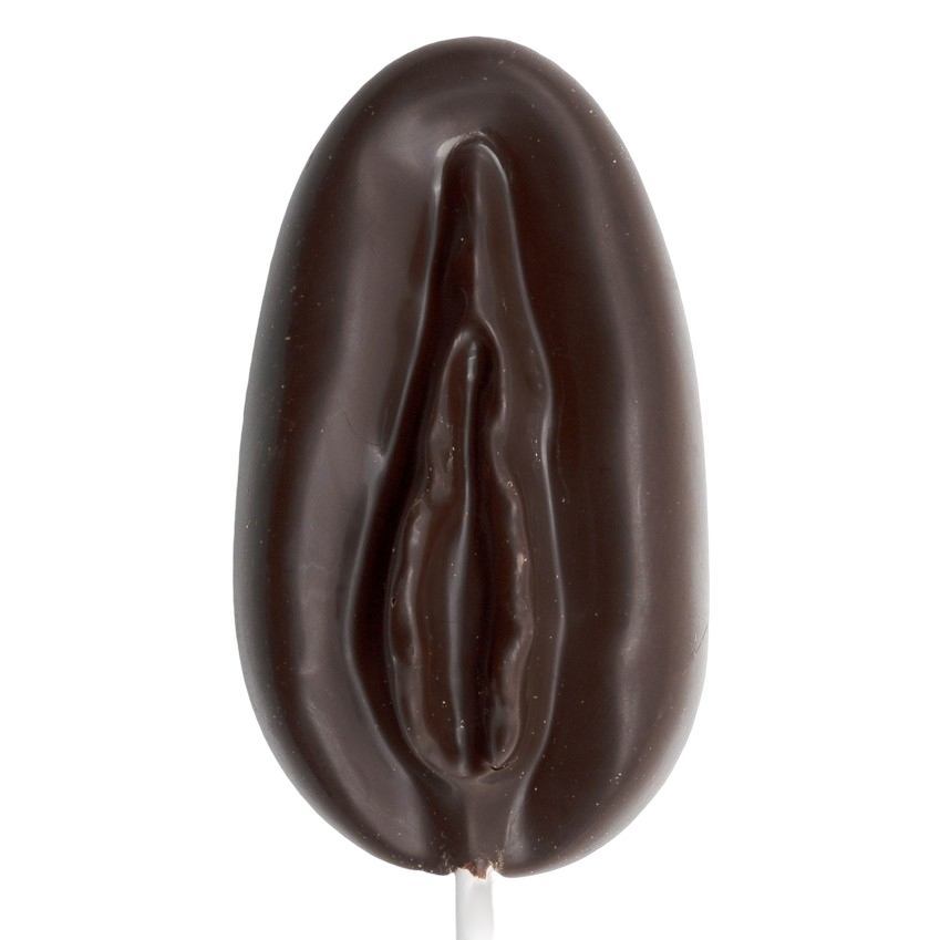 Donkere chocolade lolly poesje