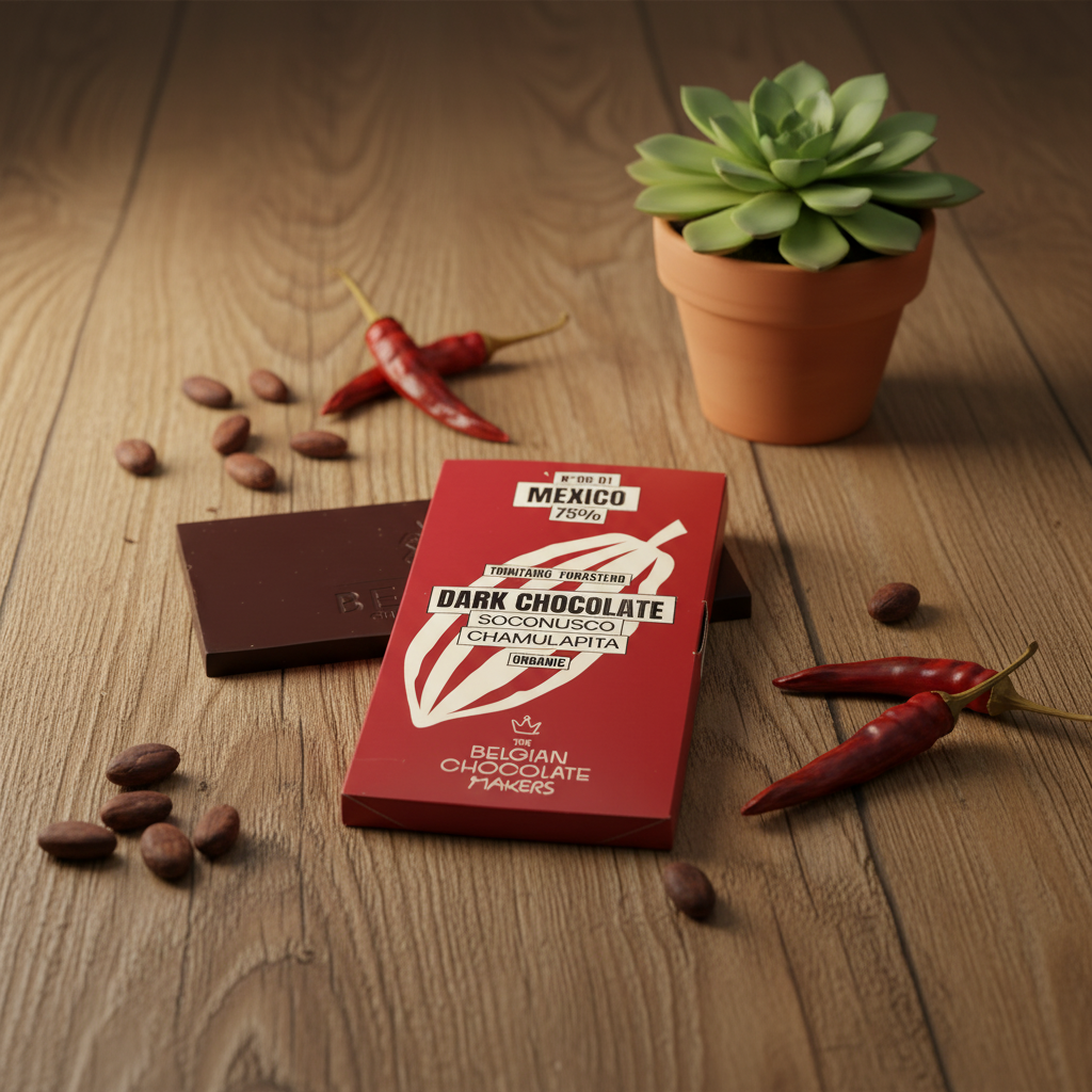 Chocoladereep herkomst Mexico Soconusco Chamulapita 75%