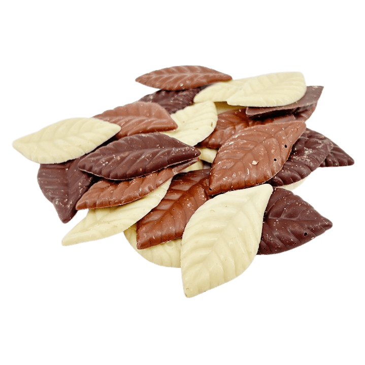 Mix van chocolade herfstbladeren