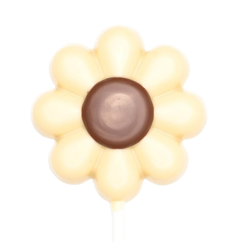 Witte chocolade lolly bloem