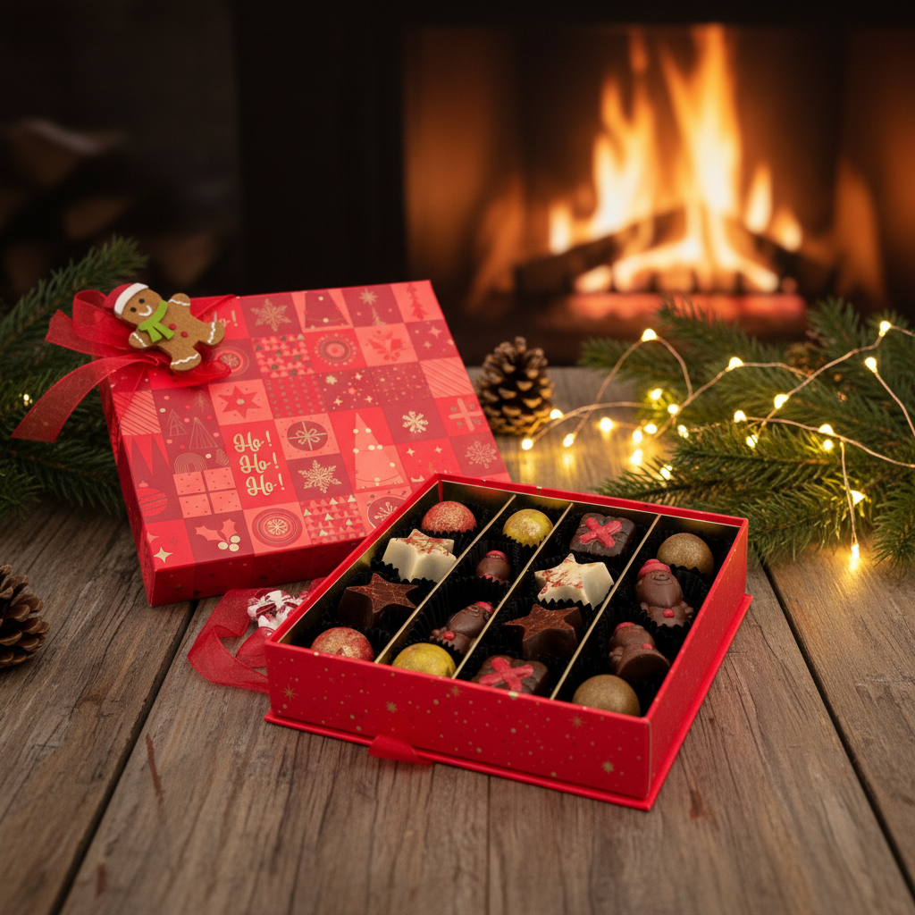 Kerst 16 pralines doos ho-ho-ho 240g