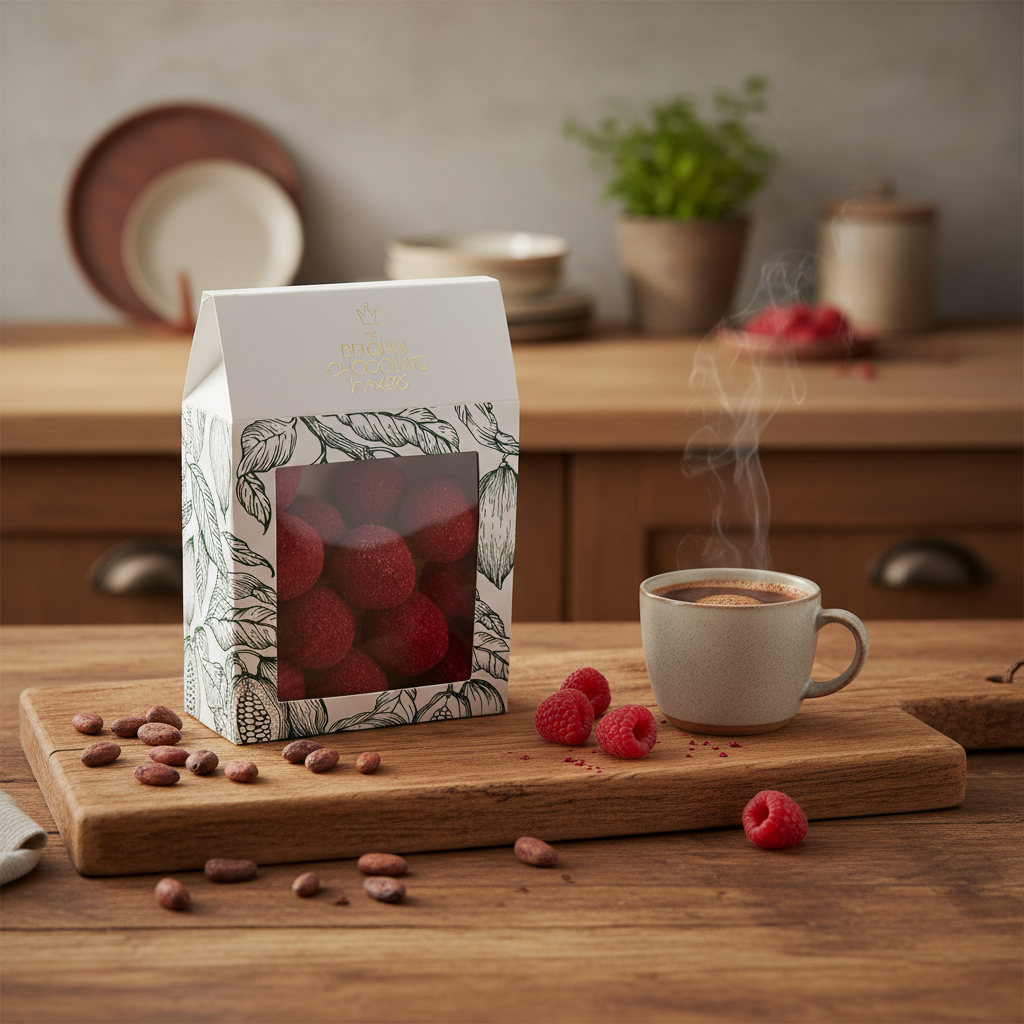 Zakje Belgische truffels met frambozenlaagje 160g