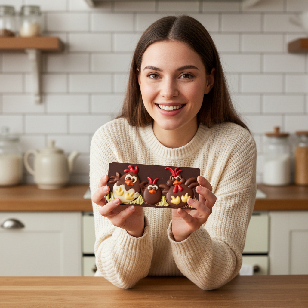 Pure chocolade paaseitjes reep 105g