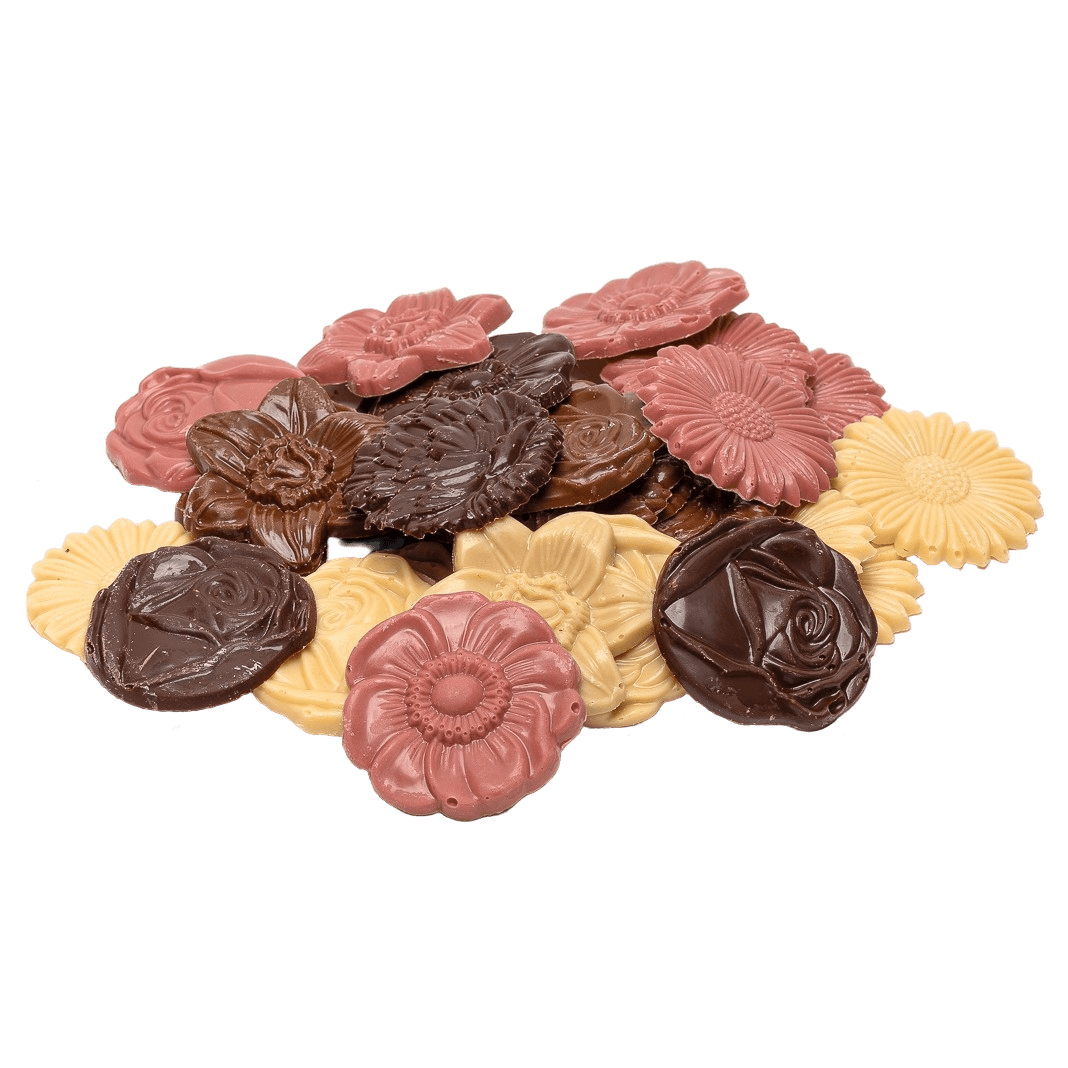 Mix van chocoladebloemen 120g