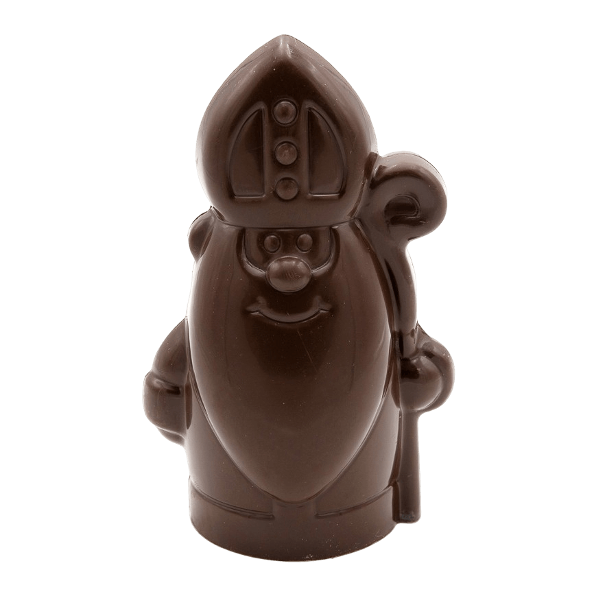 Zwarte chocolade Sinterklaas met scepter 150g