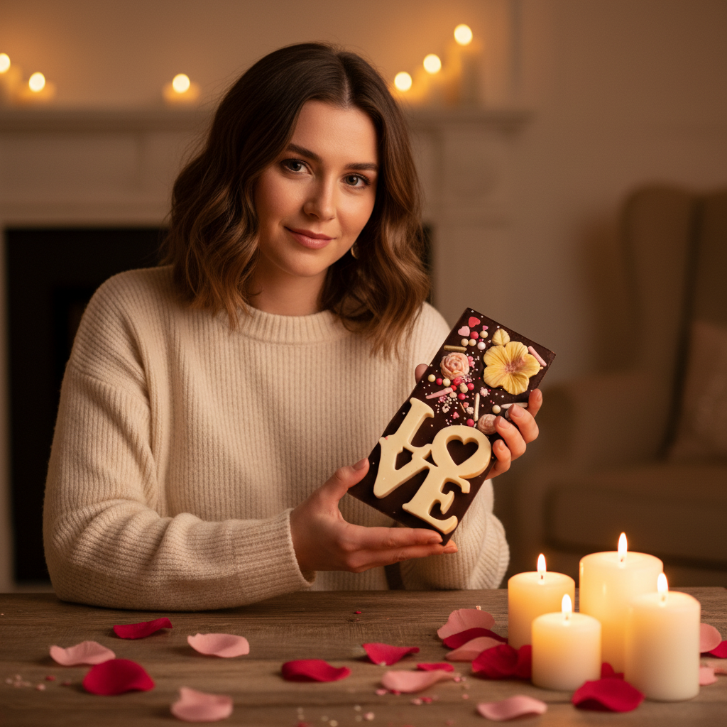 Chocoladereep Pure chocolade rood 120g