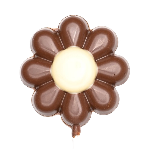 Melkchocolade lolly bloem