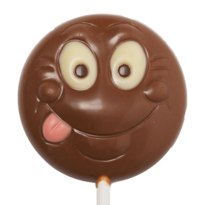 Melkchocolade lolly smiley