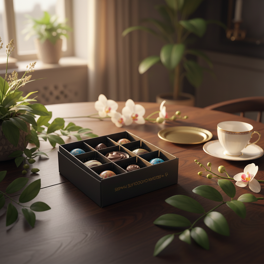 Luxe doos van 9 chocoladepralines 135g