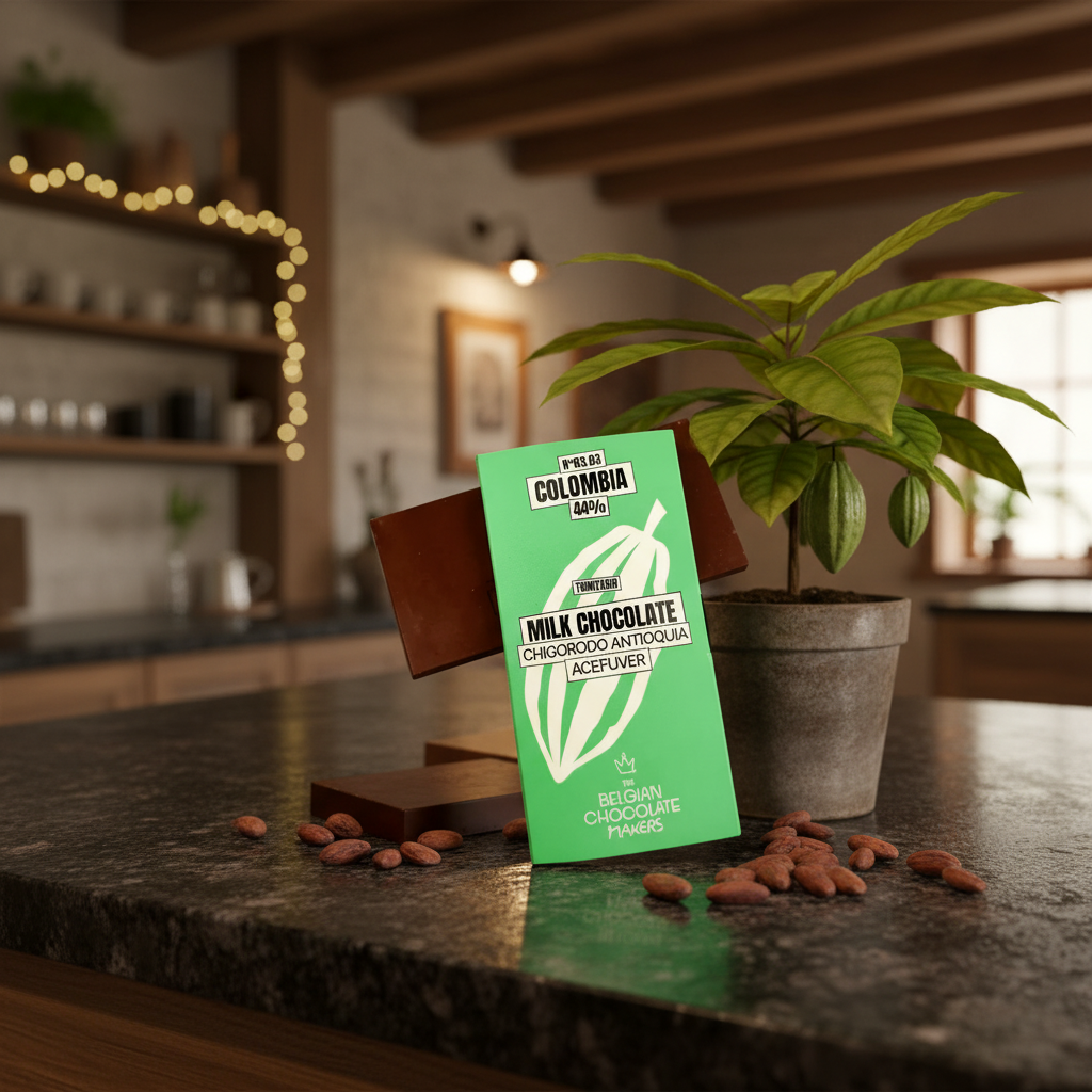 Chocoladereep oorsprong Colombia Chigorodo Antiquia Acefuver 44%