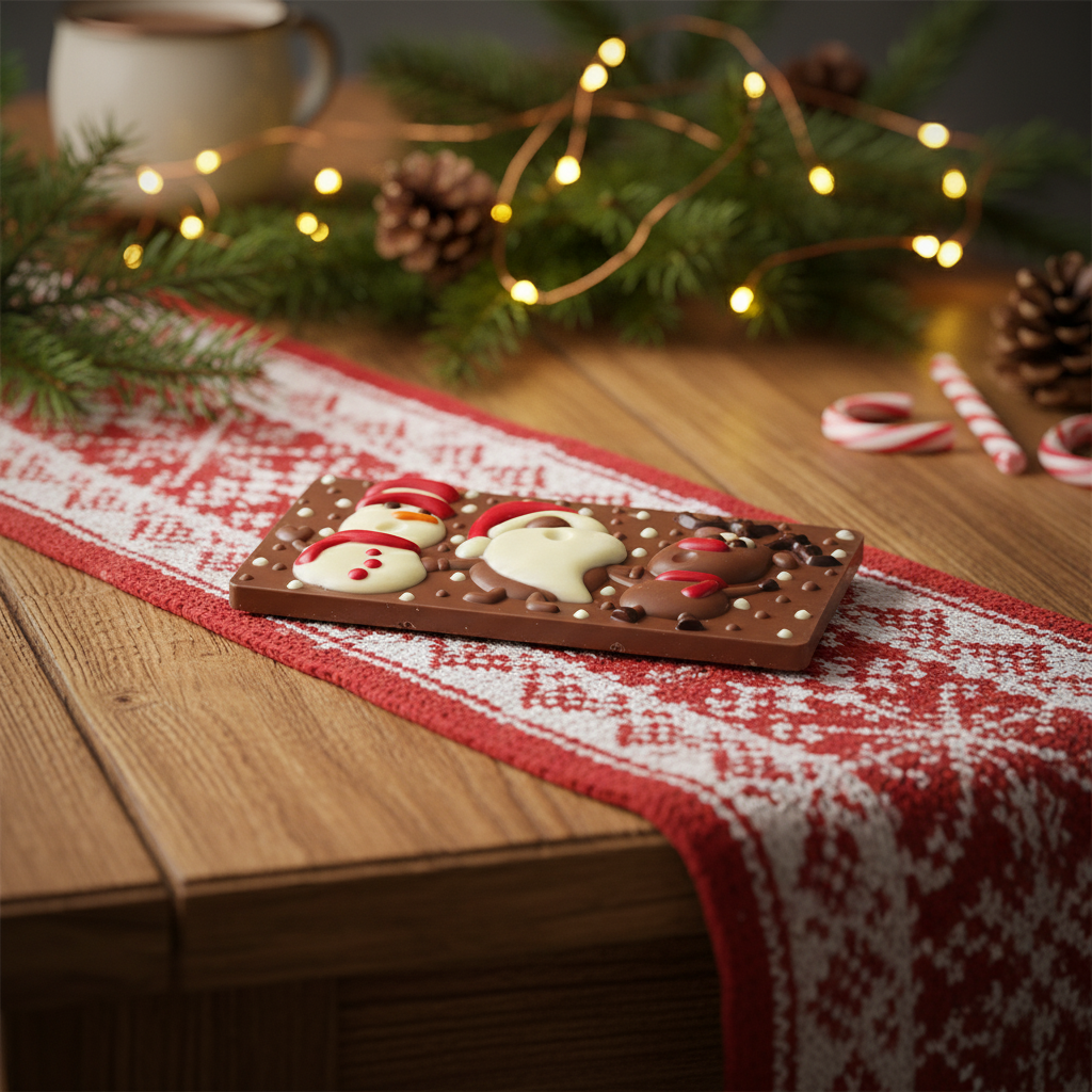 Melkchocolade kerstvrienden reep 100g