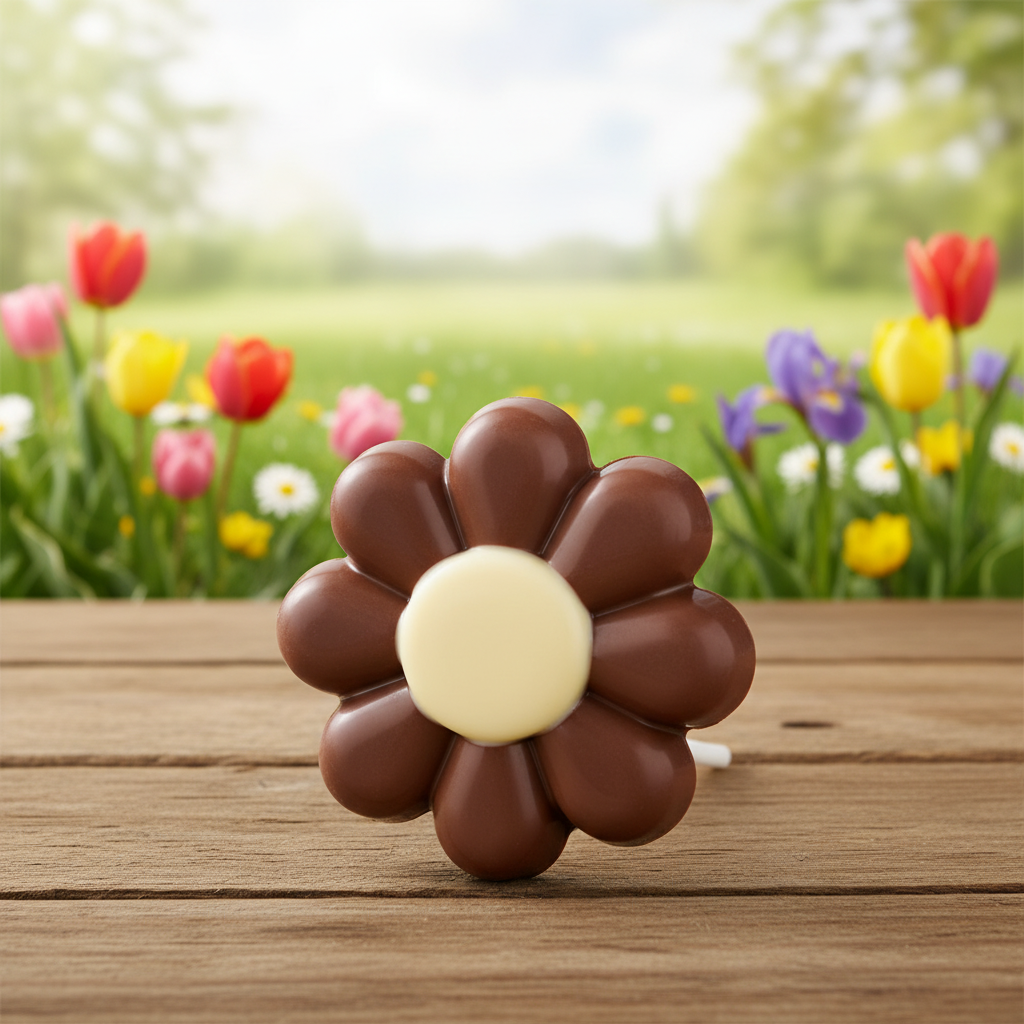 Melkchocolade lolly bloem
