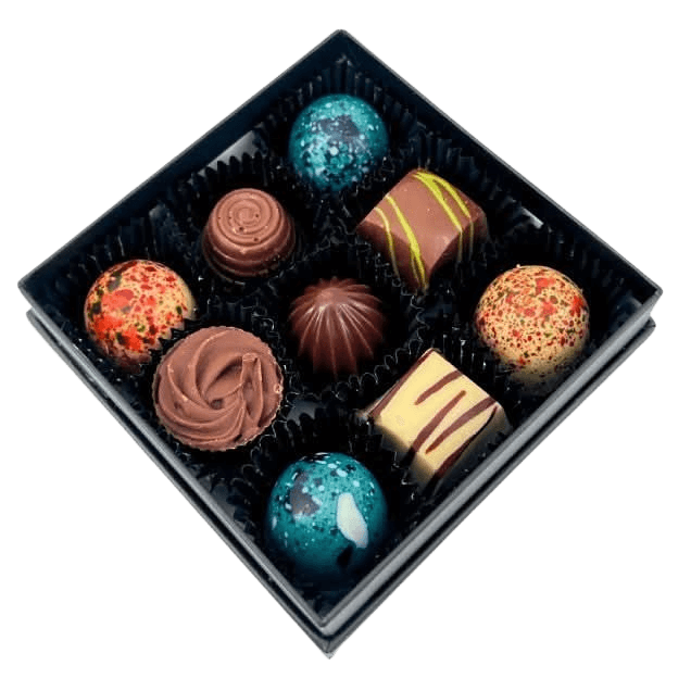 Prestige doos van 9 chocolade pralines