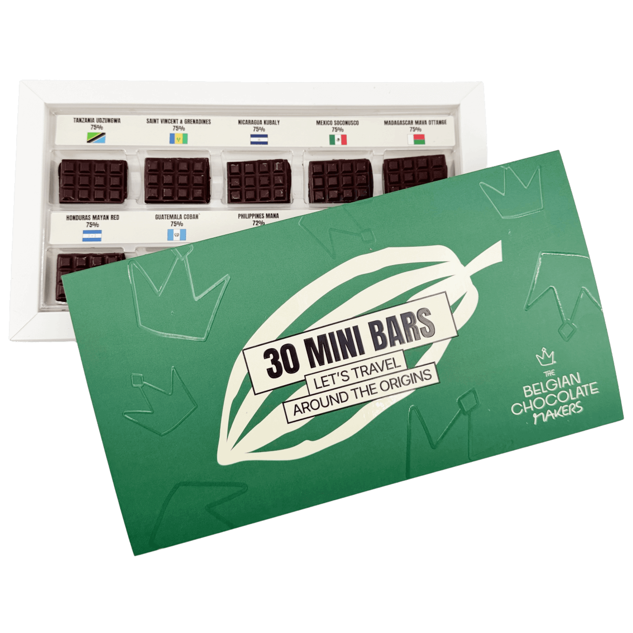 Ontdekkingsdoos pure chocolade met 30 minirepen