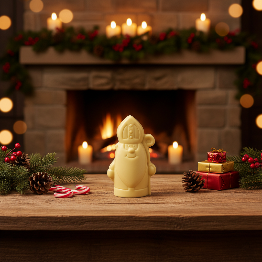 Witte chocolade Sinterklaas met scepter 150g