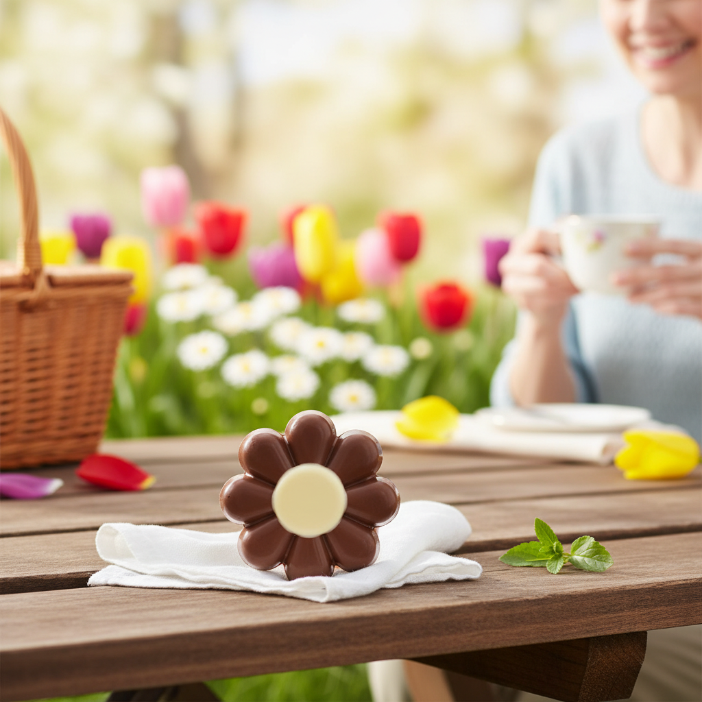 Melkchocolade lolly bloem