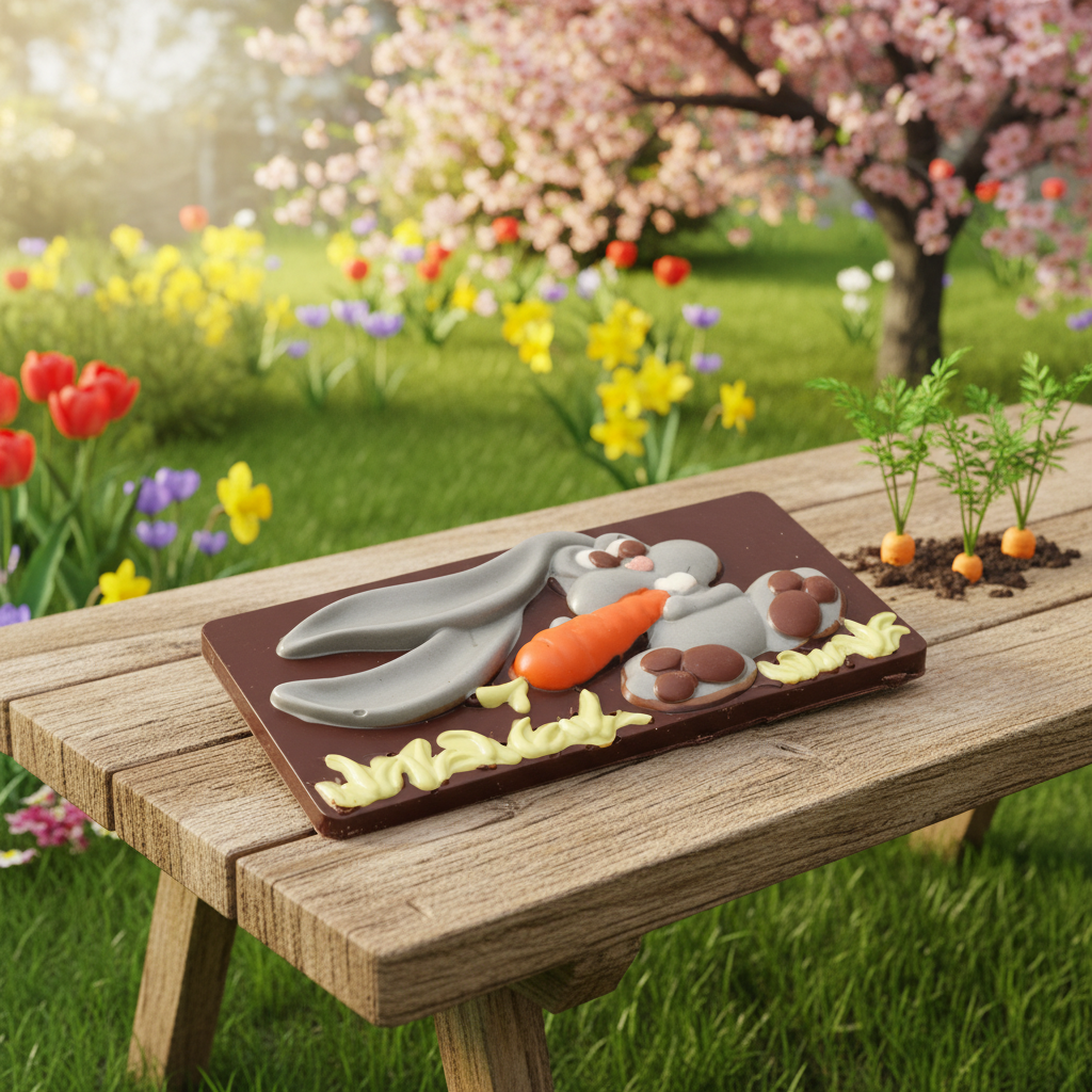 Pure chocolade paashaas reep 100g