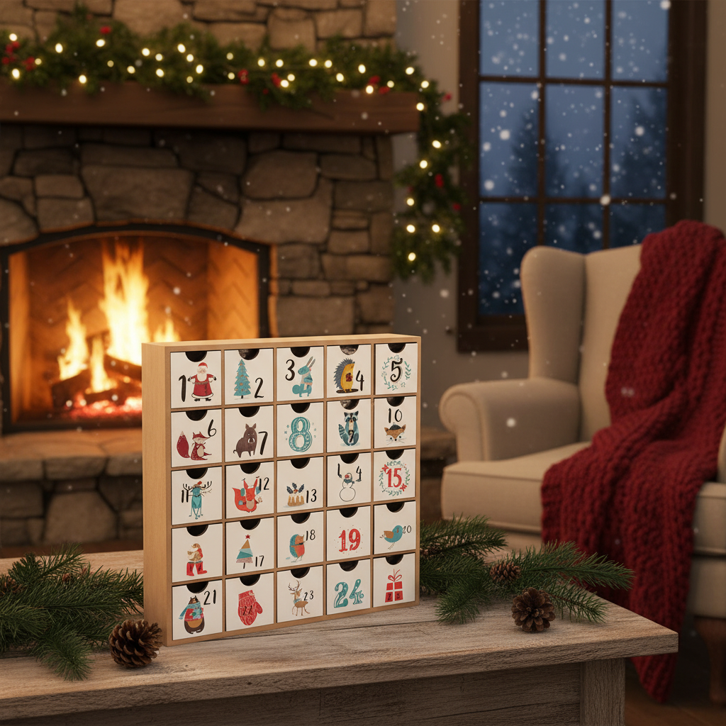 Houten adventskalender oorspr. 1 kg