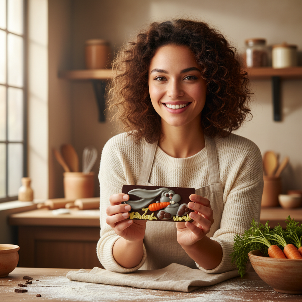 Pure chocolade paashaas reep 100g