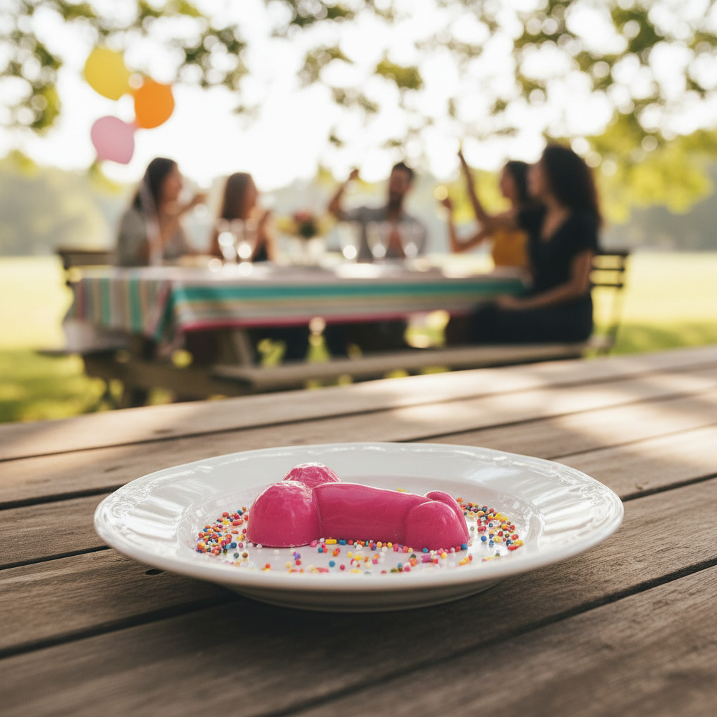 Witte chocoladepik met karamelvulling