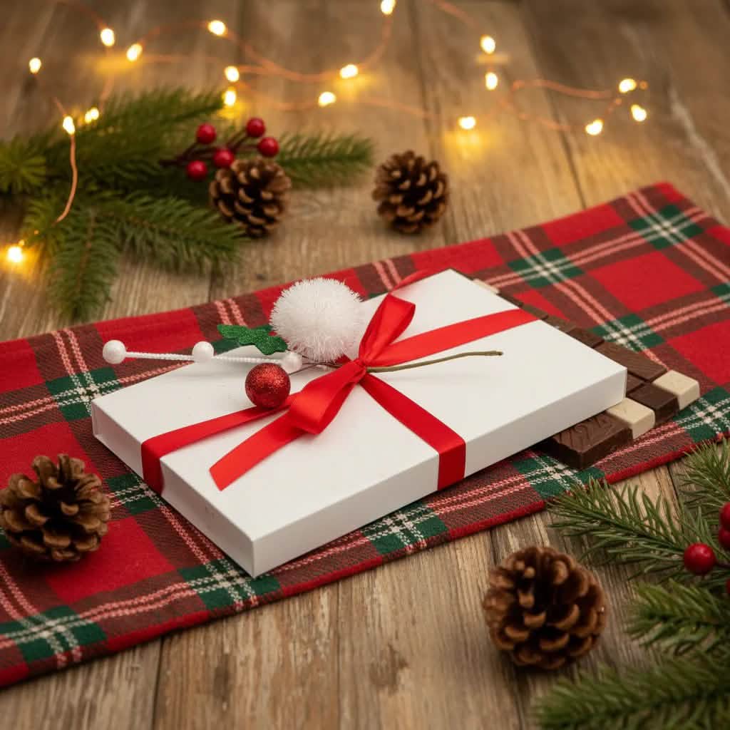 Kerst adventskalender reep van melkchocolade 200g