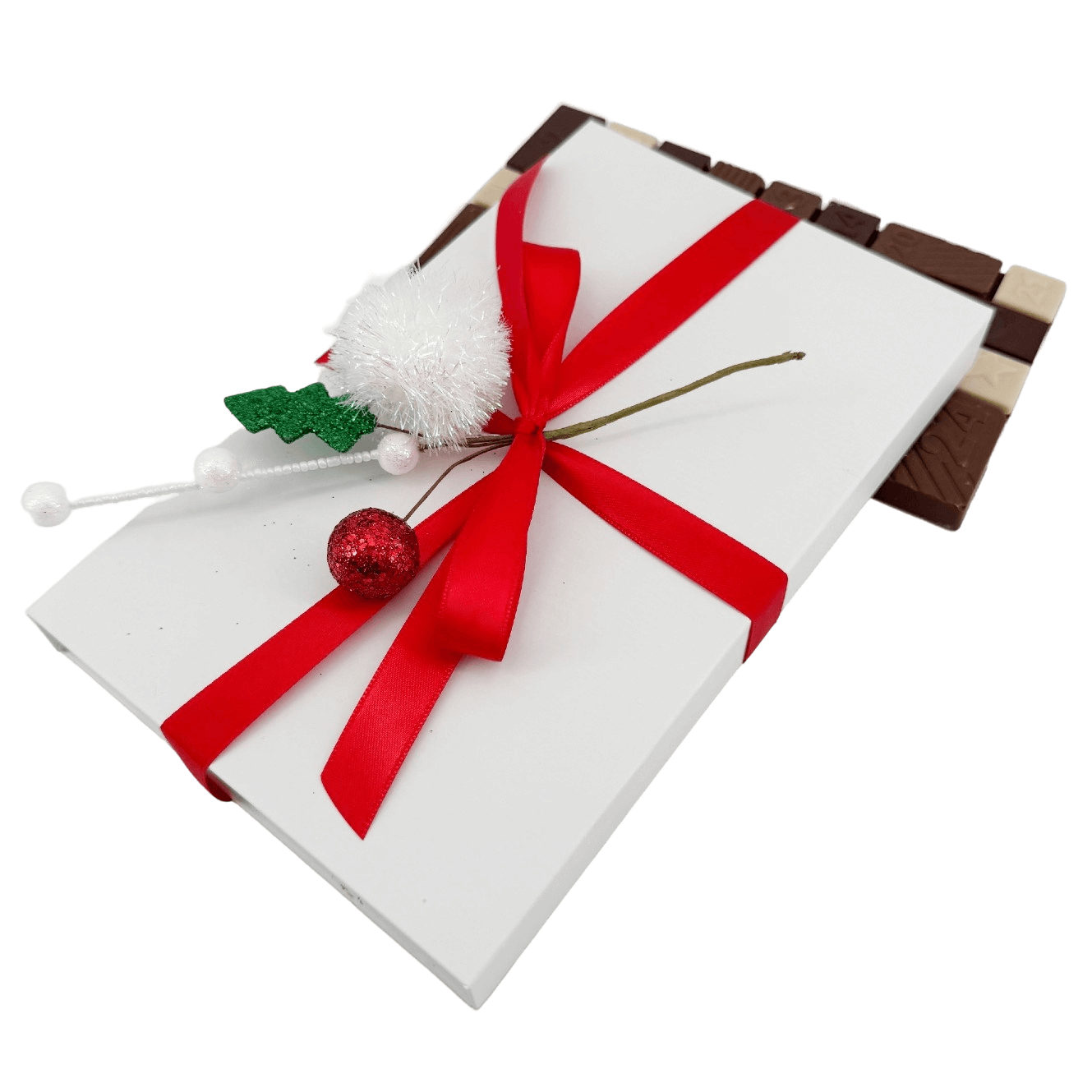 Kerst adventskalender reep van melkchocolade 200g