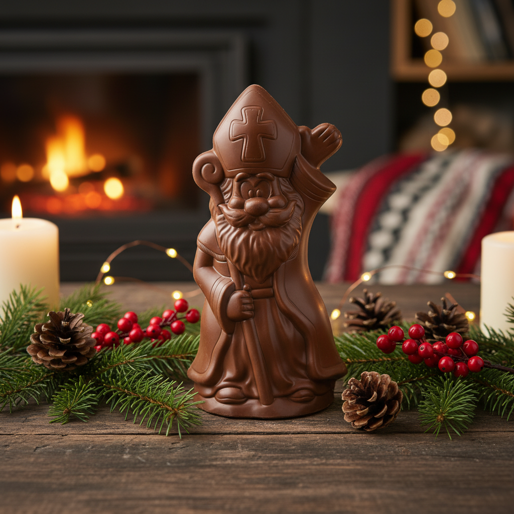 Melkchocolade Sinterklaas met scepter 250g