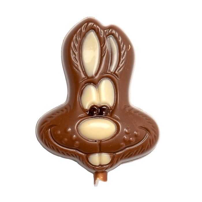 Lolly met melkchocolade konijnengezicht