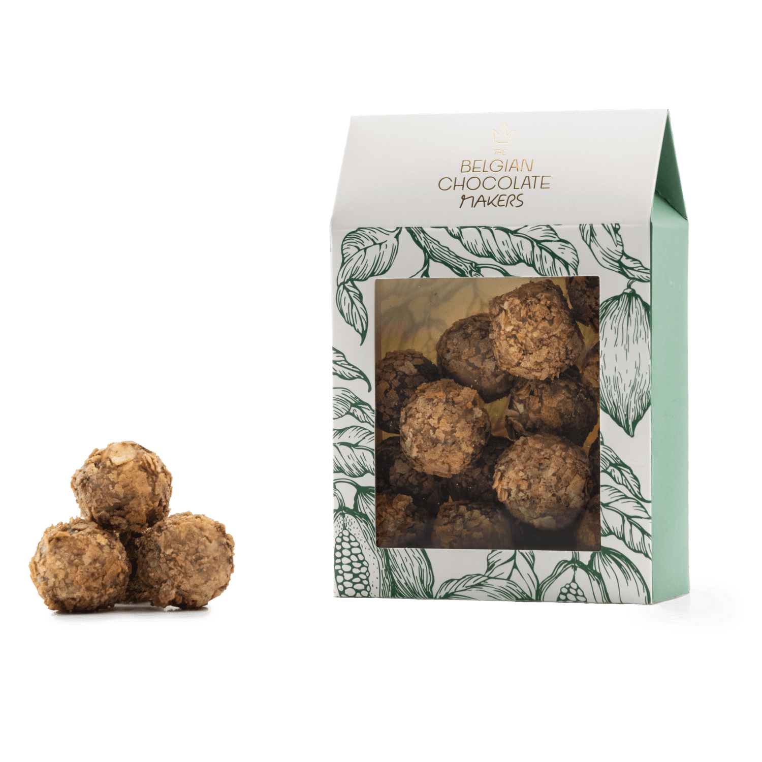 Zakje Belgische truffels met feuilletine coating 160g