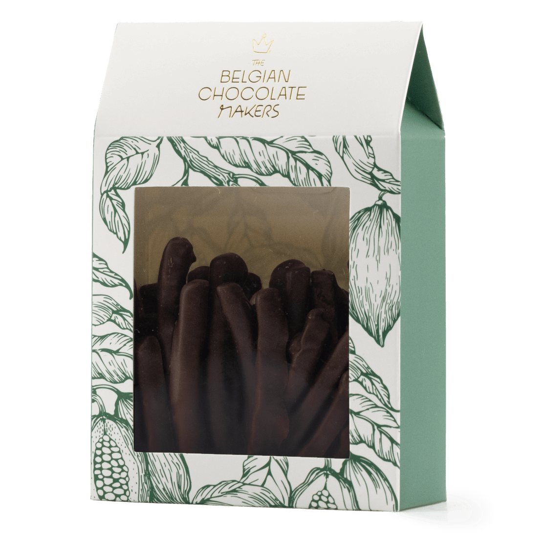 Gekonfijte sinaasappelschillen gedoopt in chocolade