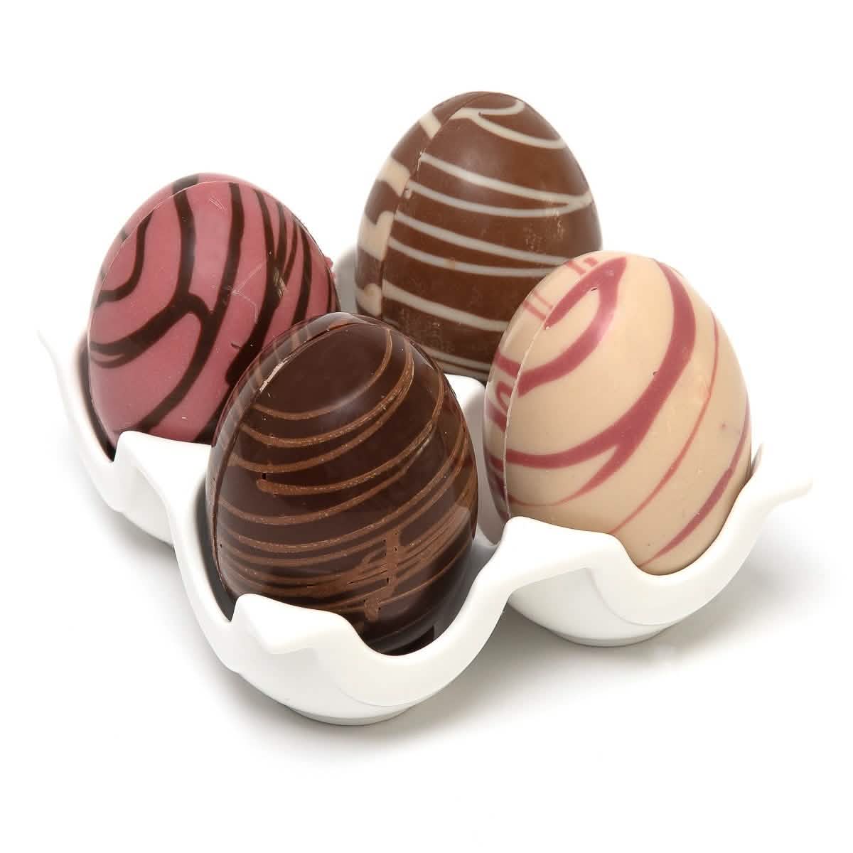 Coquetier oeufs 4 x 20 Grs - The Belgian Chocolate Makers