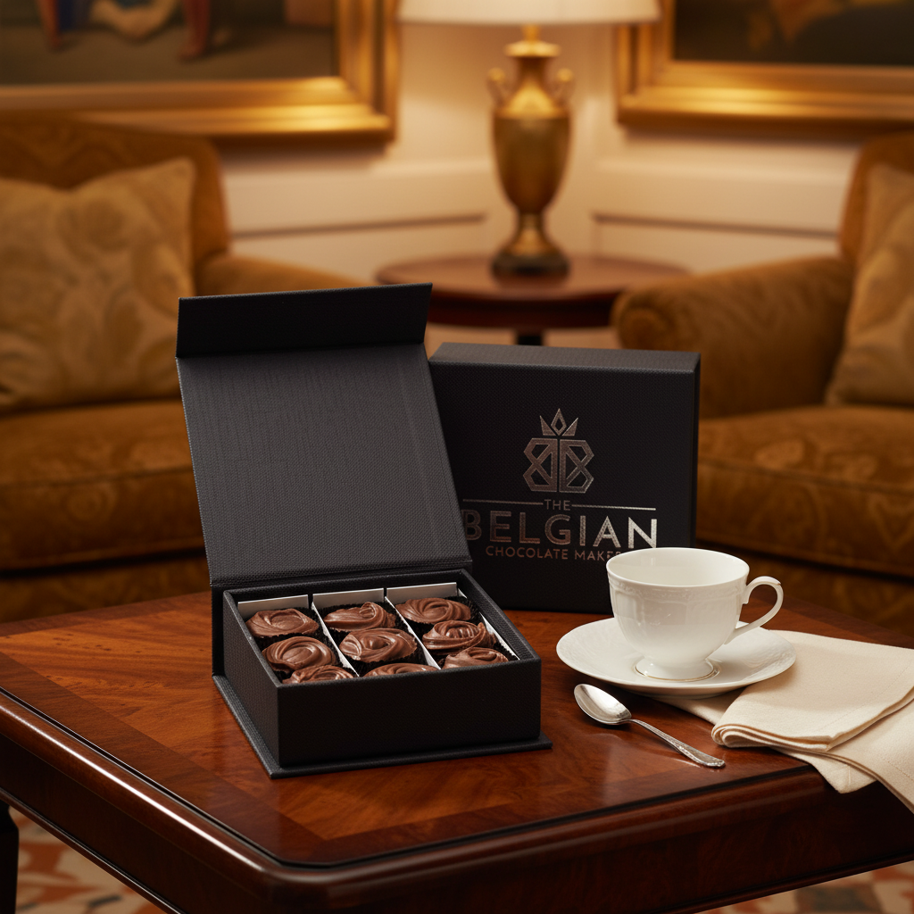 Luxe doos van 9 gianduja pralines