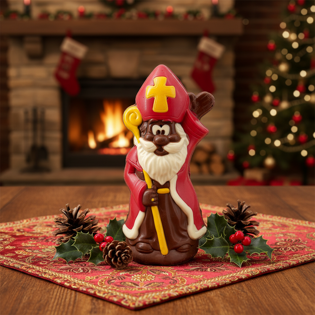 Melkchocolade Sinterklaas met scepter 250g