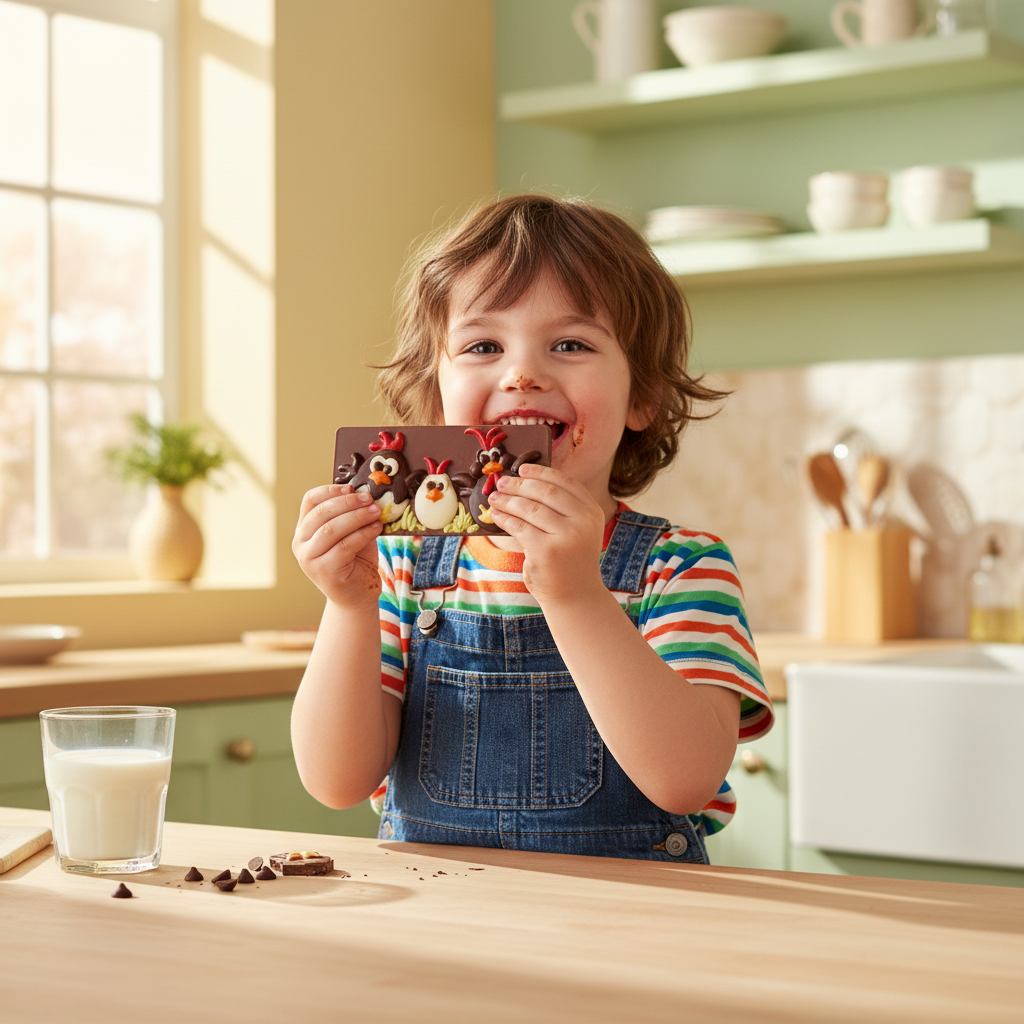 Melkchocolade paaseitjes reep 105g