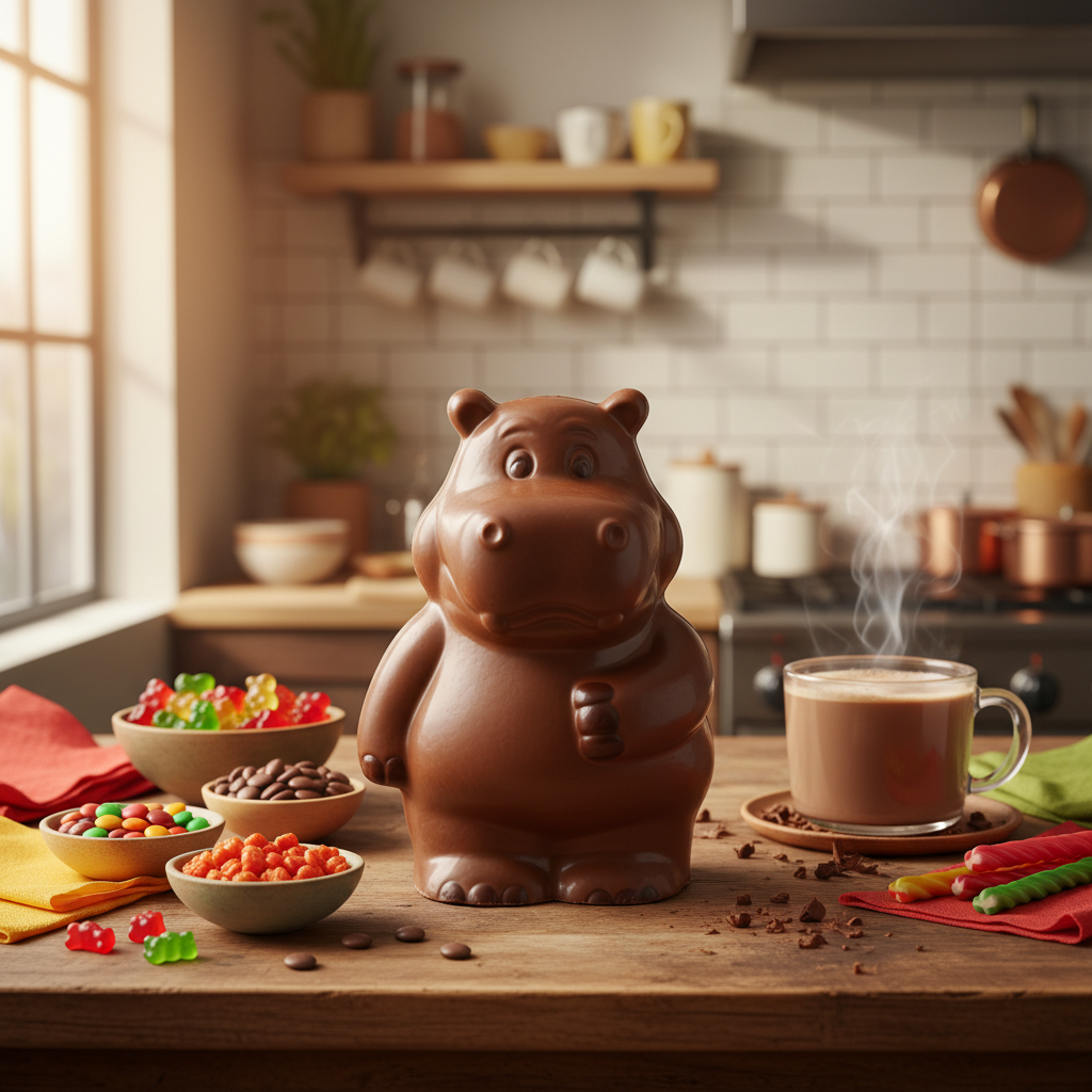 Melkchocolade nijlpaard 140g