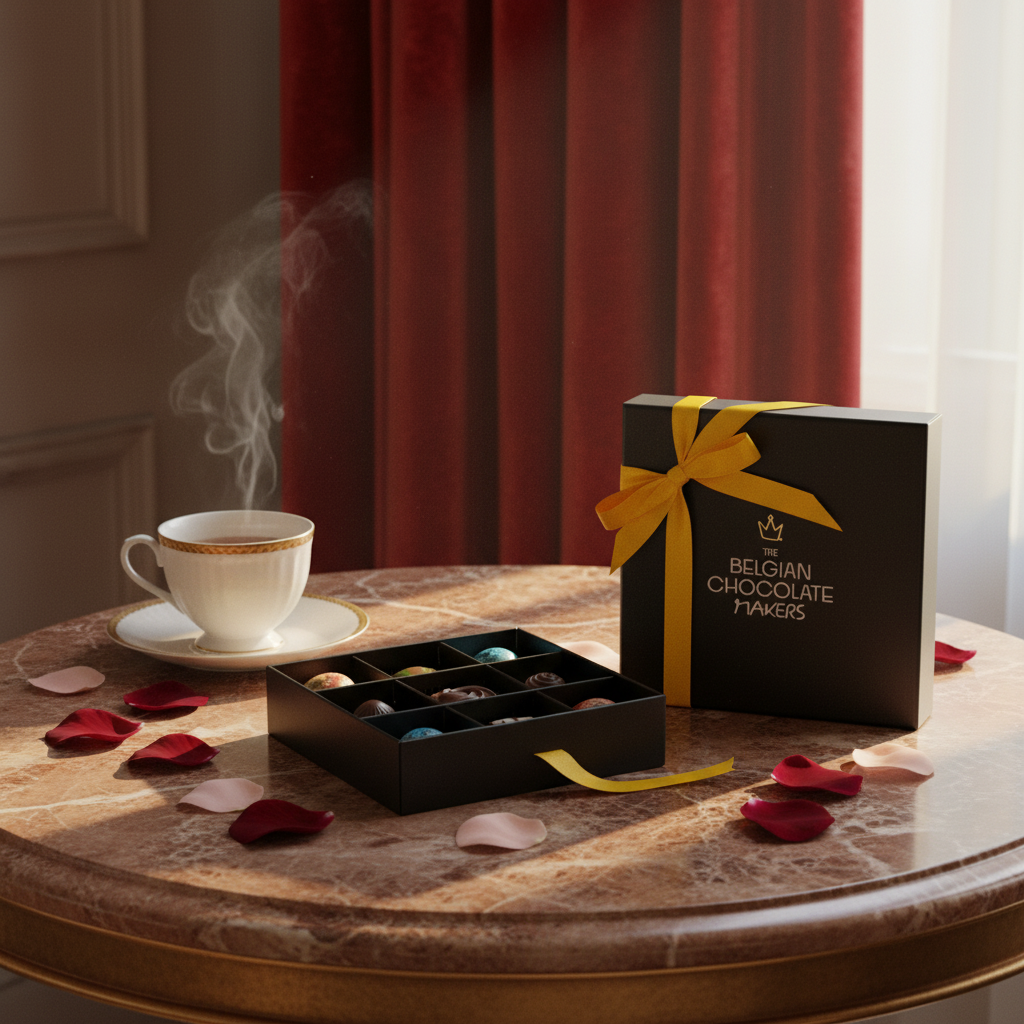 Luxe doos van 9 chocoladepralines 135g