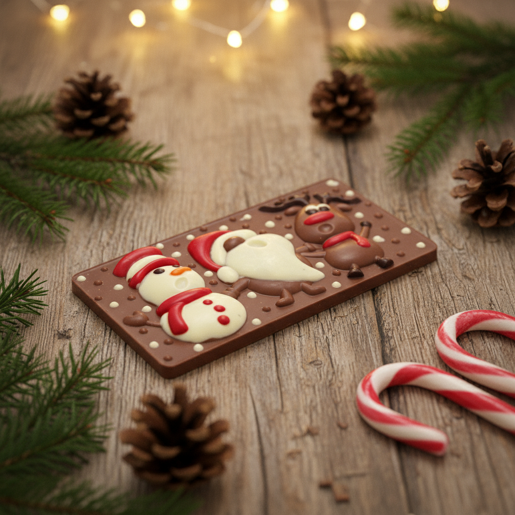 Melkchocolade kerstvrienden reep 100g