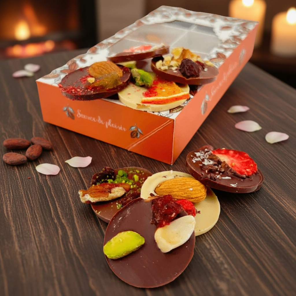 Doos chocolade mendiants 24 stuks