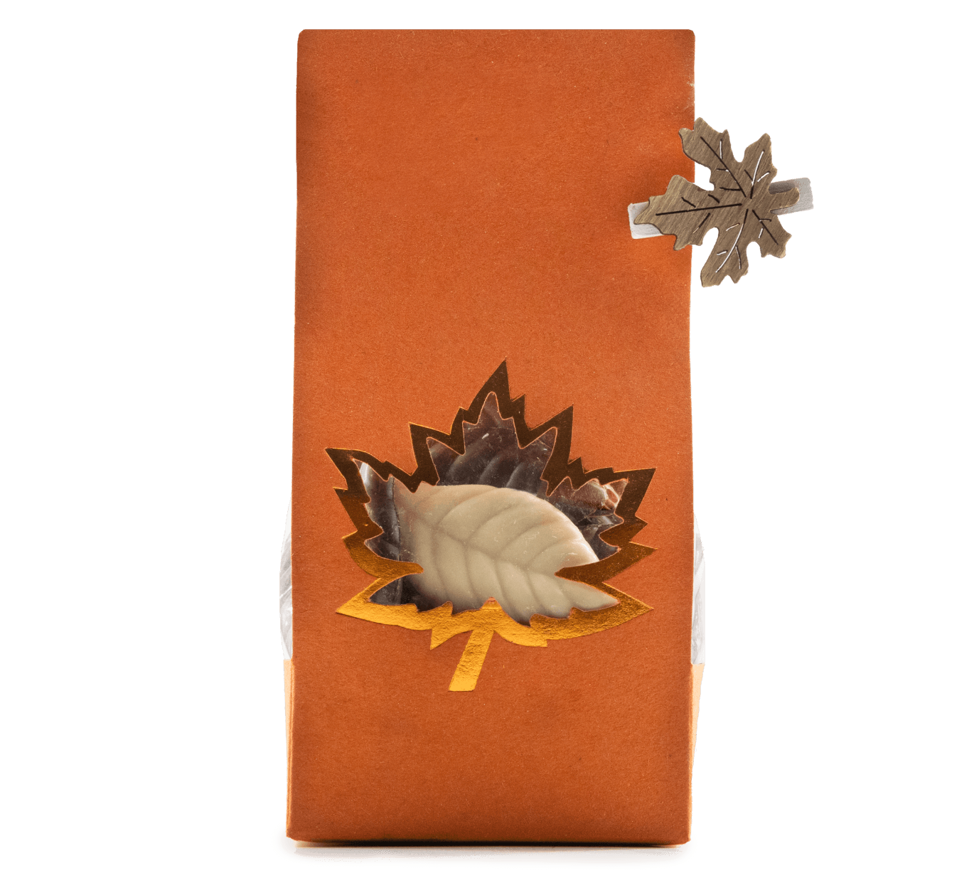 Mix van chocolade herfstbladeren