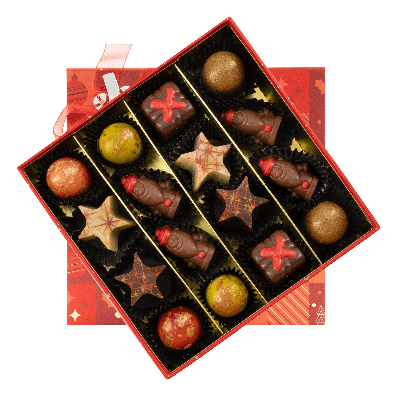Kerst 16 pralines doos ho-ho-ho 240g
