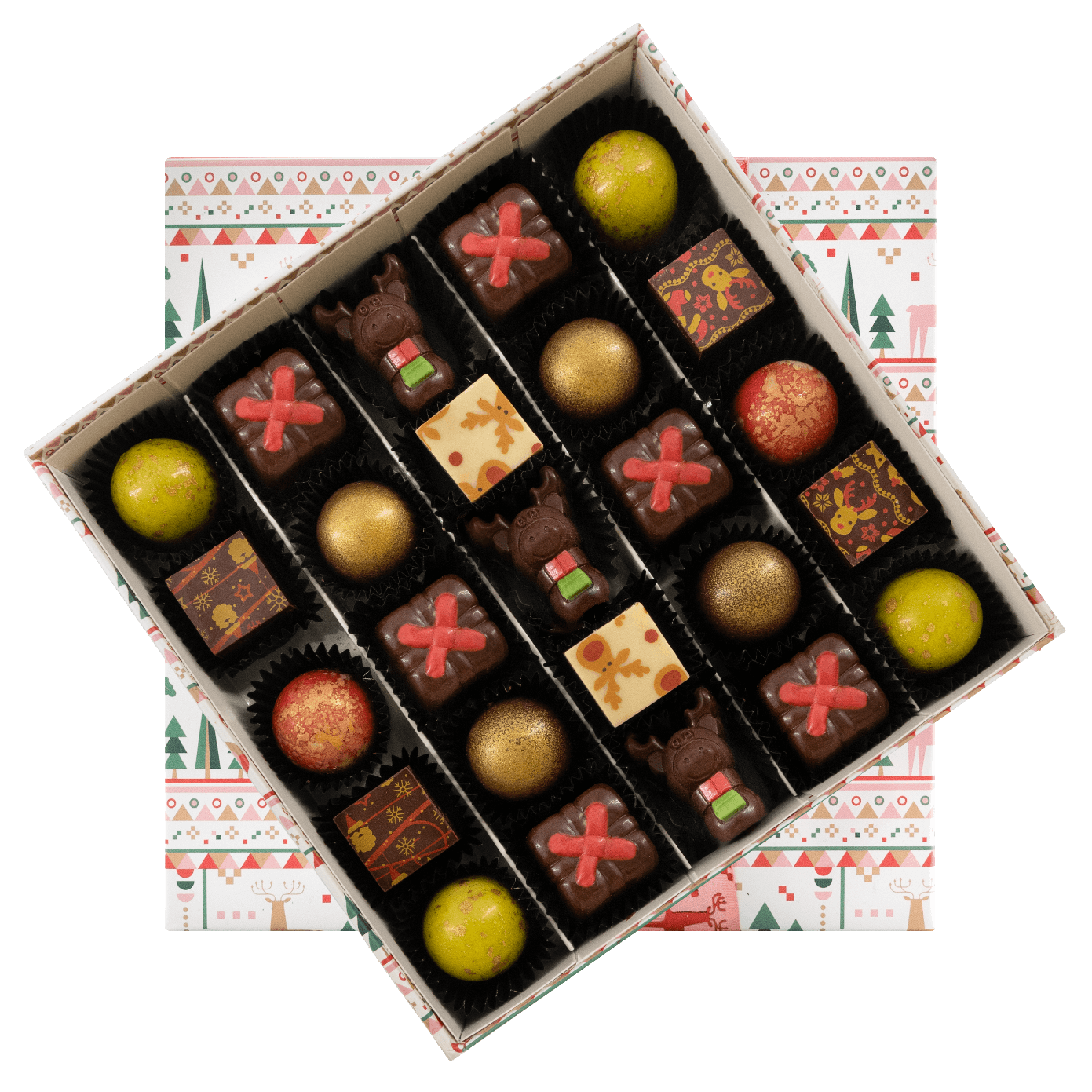 Kerst winter wonderland 25 pralines 375 Grs