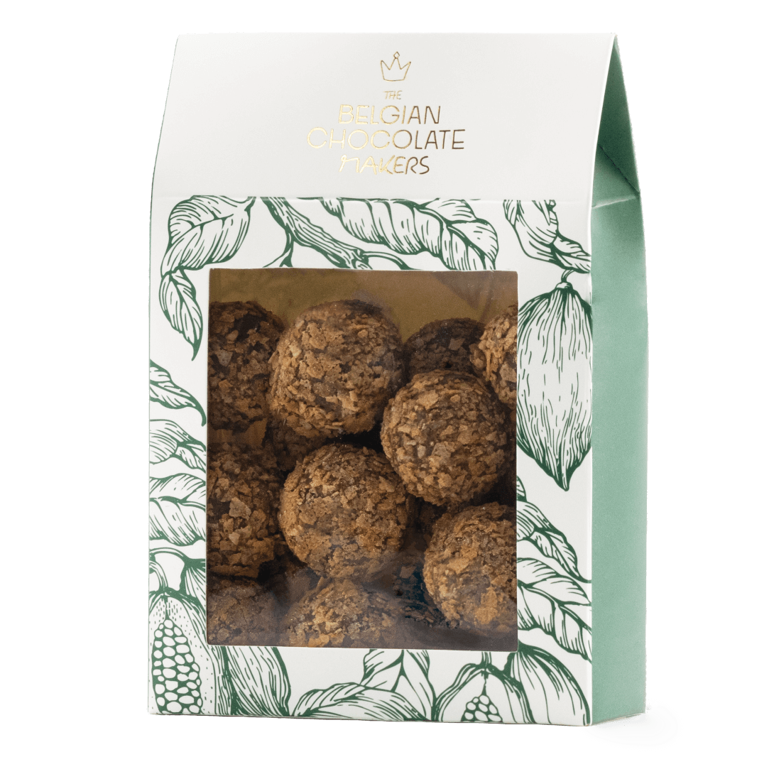 Zakje Belgische truffels met feuilletine coating 160g