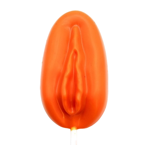Chocolade lolly oranje poesje