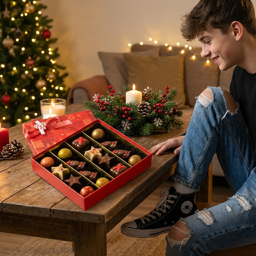 Kerst 16 pralines doos ho-ho-ho 240g