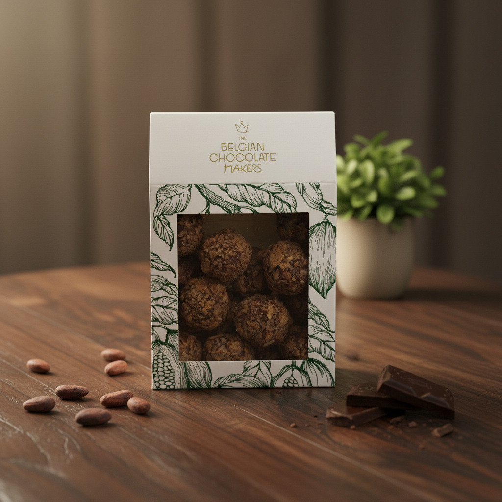 Zakje Belgische truffels met feuilletine coating 160g