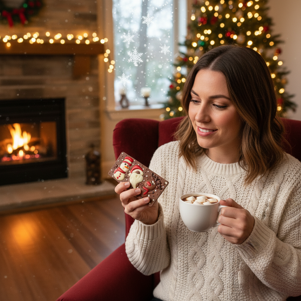 Melkchocolade kerstvrienden reep 100g