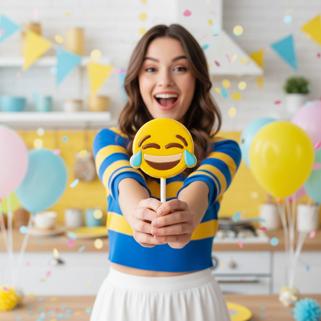 Chocolade lolly vreugde emoji