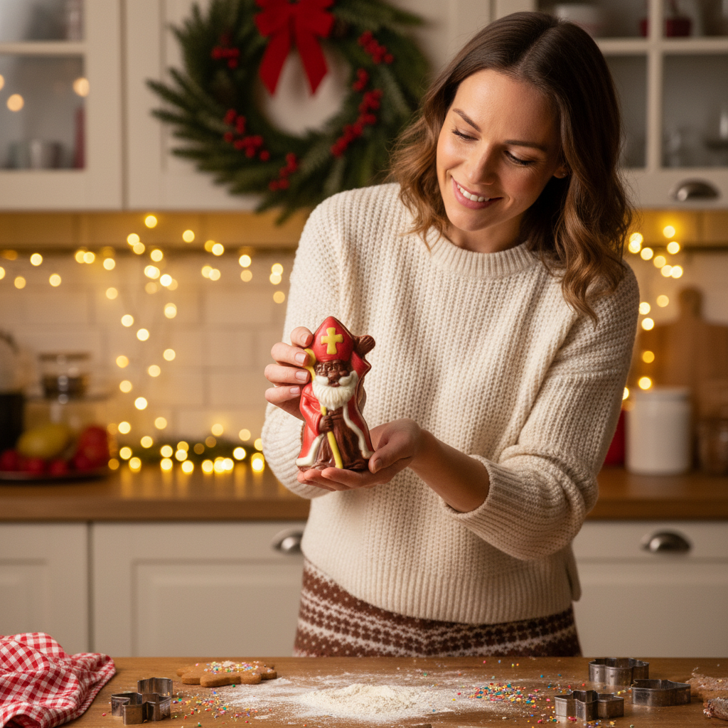 Melkchocolade Sinterklaas met scepter 30g